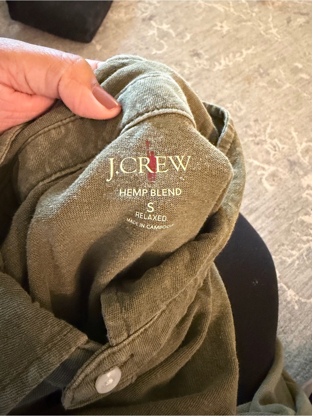 J.Crew Hemp Blend Chinos in Olive